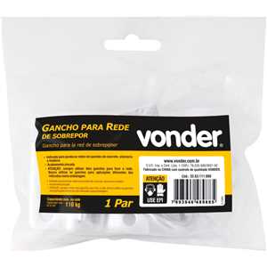 Gancho para rede, de sobrepor, VONDER
