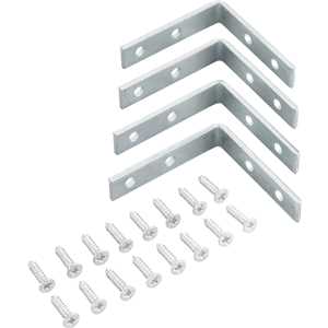 Cantoneira para cortina, 5 cm x 5 cm, zincada, com 4 peças, VONDER