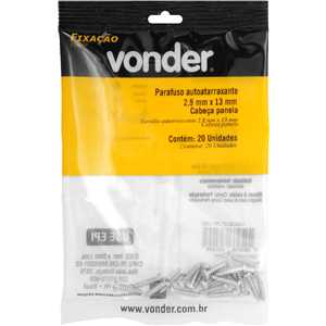 Parafuso autoatarraxante, cabeça panela, 2,9 mm x 13,0 mm, VONDER