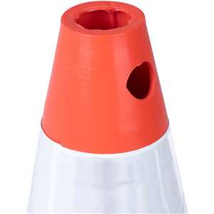 Cone de sinalização com 50 cm flexível, branco e laranja, em PVC, VONDER