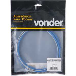 Guia espiral para arames de 0,6 mm a 0,8 mm, com 3,5 m, para tocha TMV 153 VONDER
