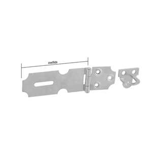 Porta-cadeado zincado 2.1/2" - 63,5 mm, encartelado, VONDER