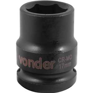 Soquete sextavado de impacto, encaixe de 1/2" x 17,0 mm, VONDER