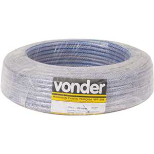 Mangueira PVC cristal trançada, VPT, 250 libras, 1/4" VONDER