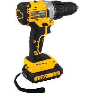 Parafusadeira/furadeira de impacto a bateria, 20 V, fonte de carregamento bivolt automática, PFV 212IB, VONDER PLUS