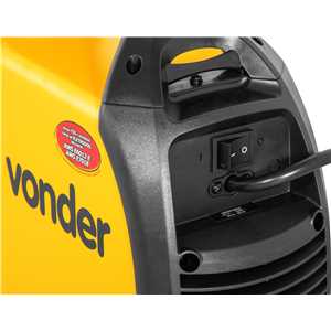 Inversor para solda com eletrodo e TIG, 200 A, RIV 222, com display digital, monofásico, 127 V~ - 220 V~ - Seleção automática, VONDER.