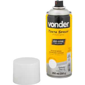 Tinta em spray branco brilhante, 350 ml/250 g, VONDER