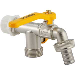 Torneira de esfera, 1/2", com saída 3/4" para máquina de lavar VONDER
