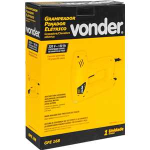 Grampeador / pinador elétrico GPE 168, 220 V~, VONDER