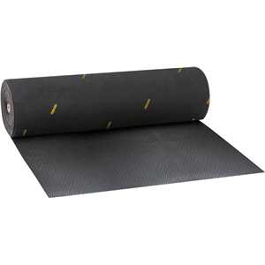Piso de borracha antiderrapante, tipo grão, 2,5 mm, preto, VONDER
