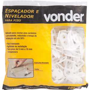 Espaçador e nivelador para piso 2,0 mm, VONDER