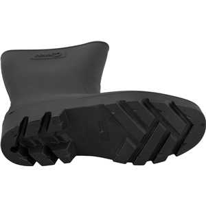 Bota de PVC preta, cano médio, sem forro, 42, NOVE54