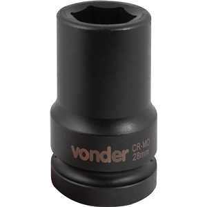 Soquete sextavado longo de impacto, 28 mm, encaixe de 1", VONDER
