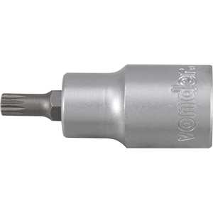 Soquete multidentado, curto, com encaixe de 1/2", M6, VONDER