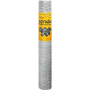 Tela metálica hexagonal, galinheiro, malha 2", 18 BWG x 1,5 m, com 50 m, VONDER