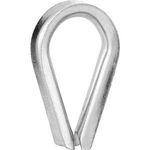 Anilha/sapatilho para cabo de aço, 3,18 mm - 1/8", inox, VONDER