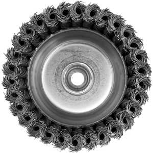 Escova tipo copo 5" torcida, em aço carbono, industrial, VONDER