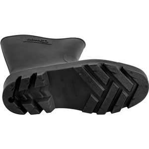 Bota de PVC preta, cano médio, sem forro, 35/36, NOVE54