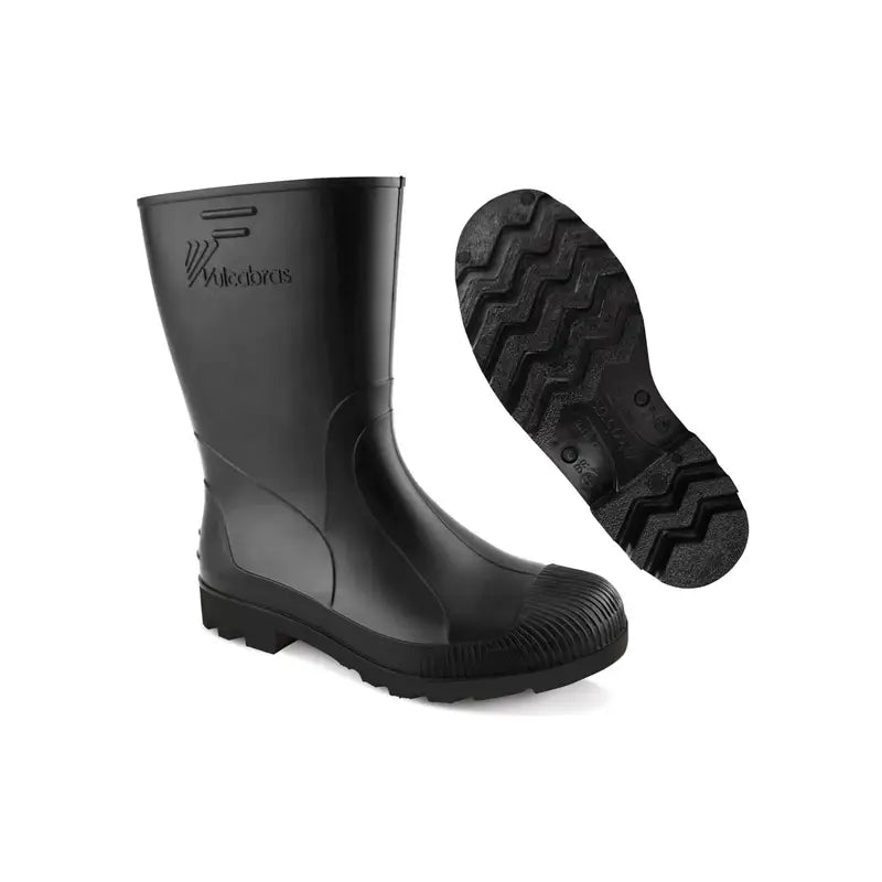 Bota Vulcabras Preta Emborrachada Cano Médio S/Forro 44/45