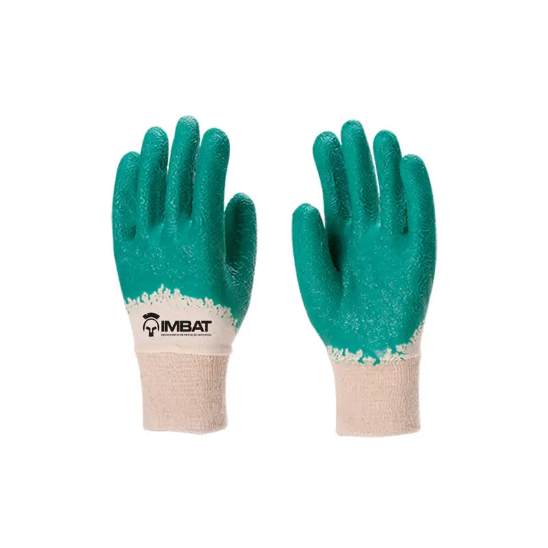 Luva Malha Banhada Látex Verde 9 G Imbat