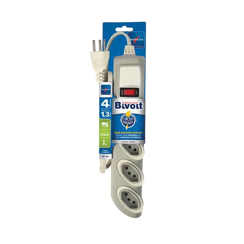 Filtro Linha 4 Tomadas Bivolt 1642 Daneva