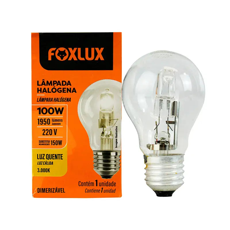 Lâmpada Halógena100=150X220v Foxlux C10