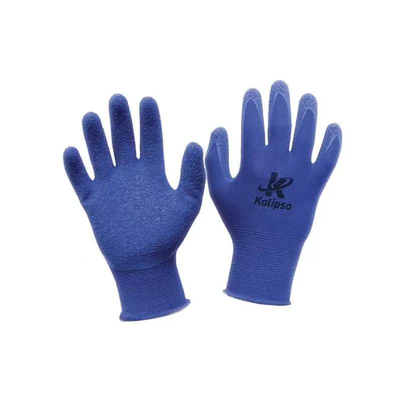 Luva Malha Banhada Látex Azul 9 Kalipso