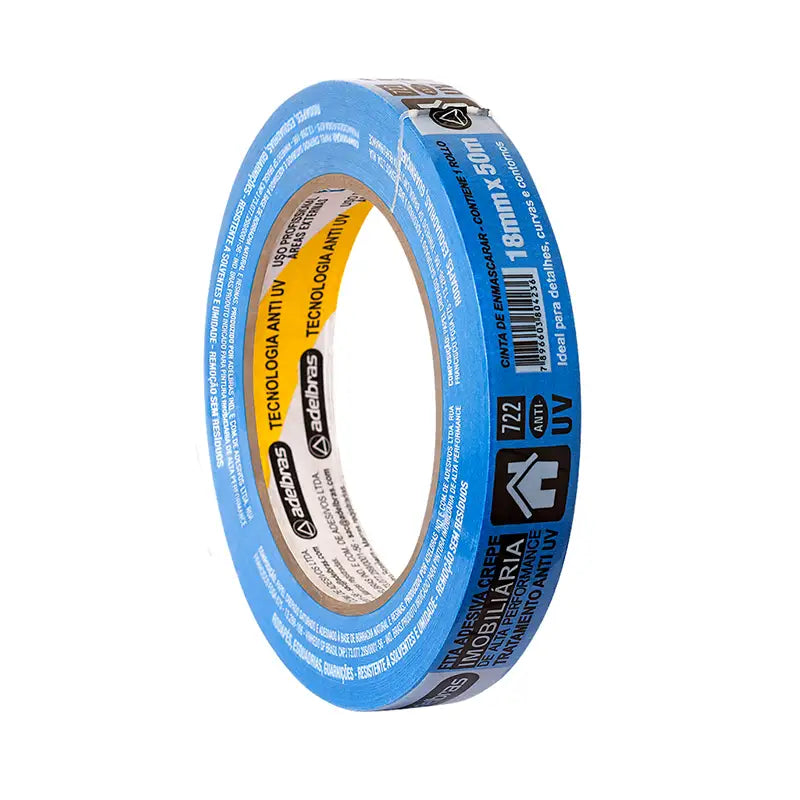 Fita Crepe 18Mmx50m Azul 722 Adelbras