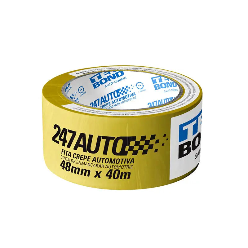 Fita Crepe 48Mmx40m Automotiva Amarelo Tekbond
