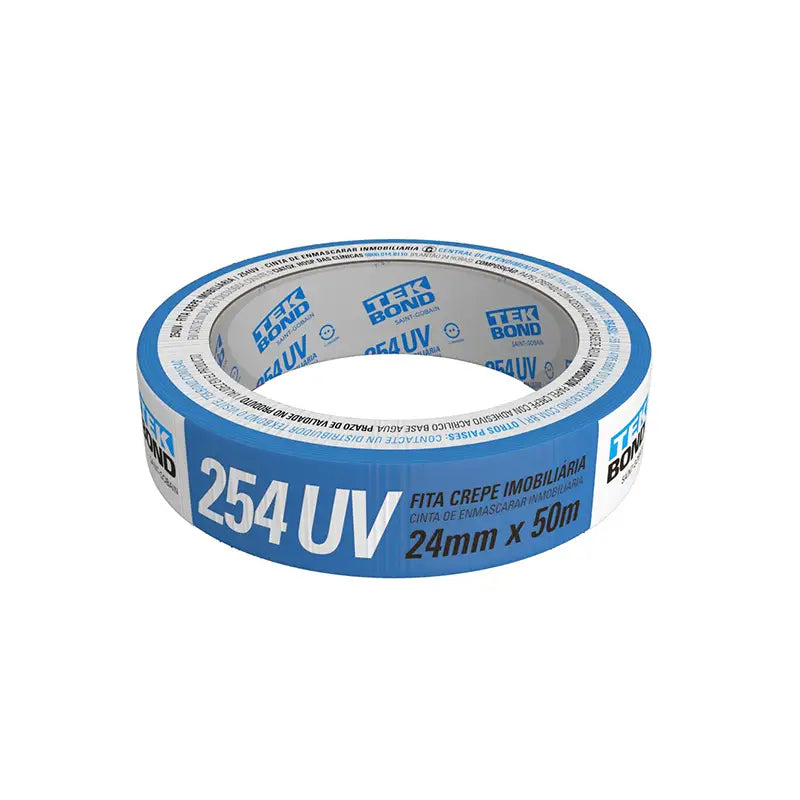 Fita Crepe 24Mmx50m Automotiva Azul Tekbond