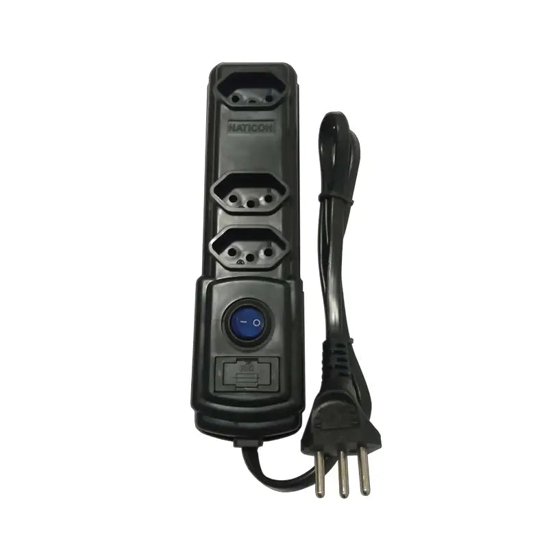 Filtro Linha 3 Tomadas Bivolt C/Fusível Naticon