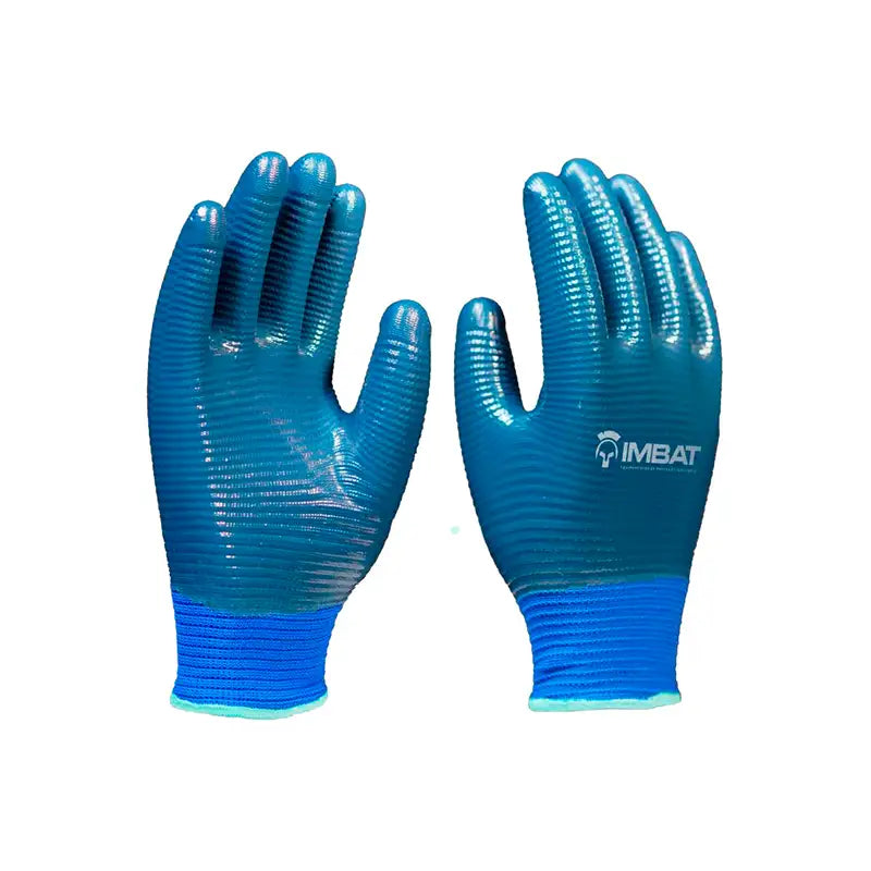 Luva Malha Banhada Nitrílica Azul Wave 9G Imbat