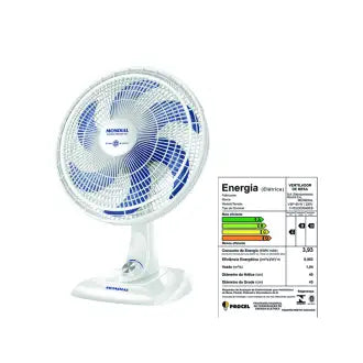 Ventilador Mesa 40Cm 6 Pás Branco Mondial 220V
