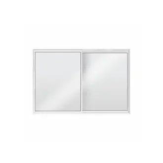 Janela Alumínio 2 Folhas Vidro Liso 1,0Ax1,5 Metalflex