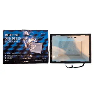 Refletor Led 200W Preto 6500K Oytron Bivolt