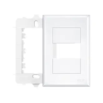 Placa 4X2 C/1 Módulo C/Suporte Branco Fame