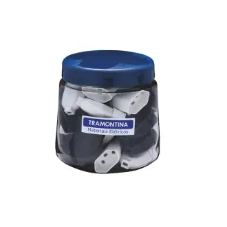 Pino Fêmea 2P+T 20A Preto/Branco Tramontina C/14