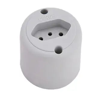 Tomada Sobrepor Redonda Cinza 2P+T Cerge C20