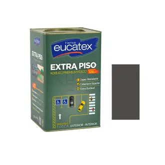 Tinta Piso Interior Exterior Eucatex 18L Fosco Cinza Escuro