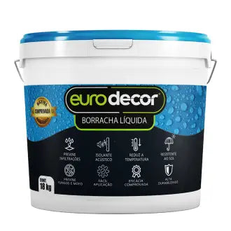 Borracha Líquida 18Kg Branca Eurodecor