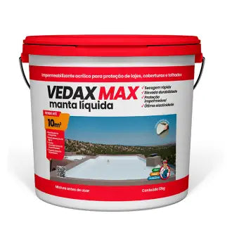 Manta Impermeabilizante Líquida 12Kg Vedaxmax Branca