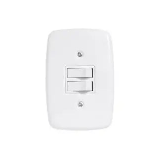 Interruptor 1 Simples + 1 Paralelo 2X4 10A Branco Pluzie