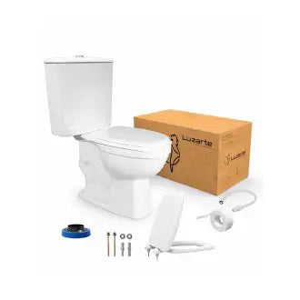 Vaso Sanitário Branco Caixa Acoplada C/Assento + Kit Montagem Viseu