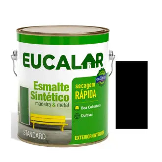 Esmalte 1/4X6 Eucalar Brilhante Preto