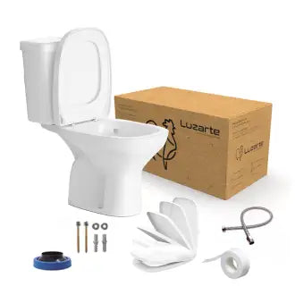 Vaso Sanitário Branco Caixa Acoplada C/Assento + Kit Montagem Tavira
