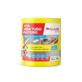 Impermeabilizante Fita 0,15X10m Brasilit Alumínio Rolo