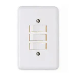 Interruptor 3 Simples 2X4 06A Branco Stylus Ilumi