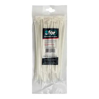 Abraçadeira Nylon 200Mmx3,6 Branca Sfor C100