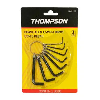 Chave Allen 8 Peças 1,5 A 6Mm Peças Thompson