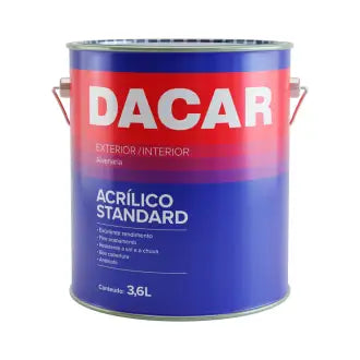 Tinta Acrílica Dacar Standard Exterior/Interior Branco 4X3,6L
